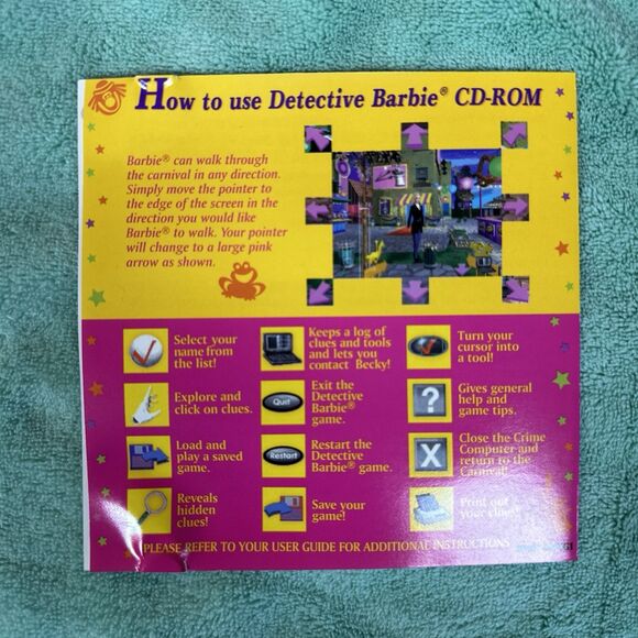 Barbie Adventure Detective CD-ROM PC 1998 Mattel - Picture 6 of 6